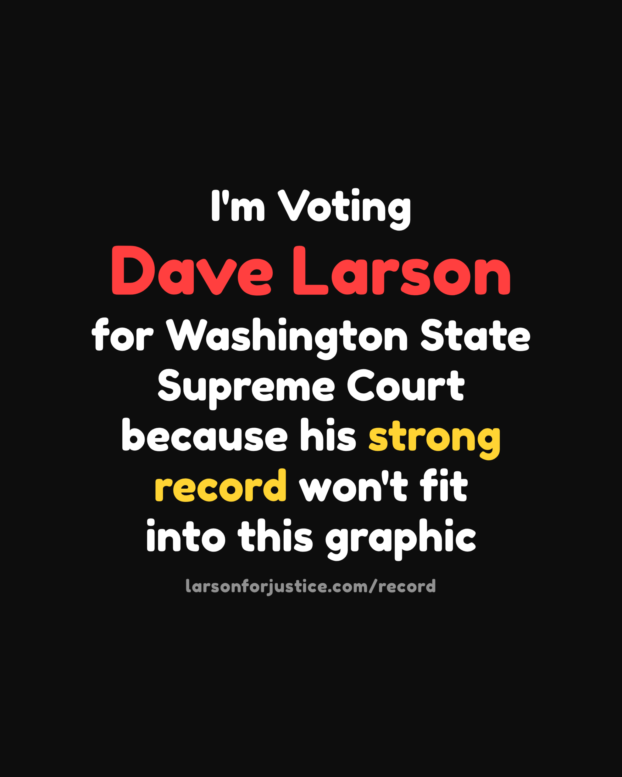 Lengthy-record t-shirt style graphic for Dave Larson, portrait format