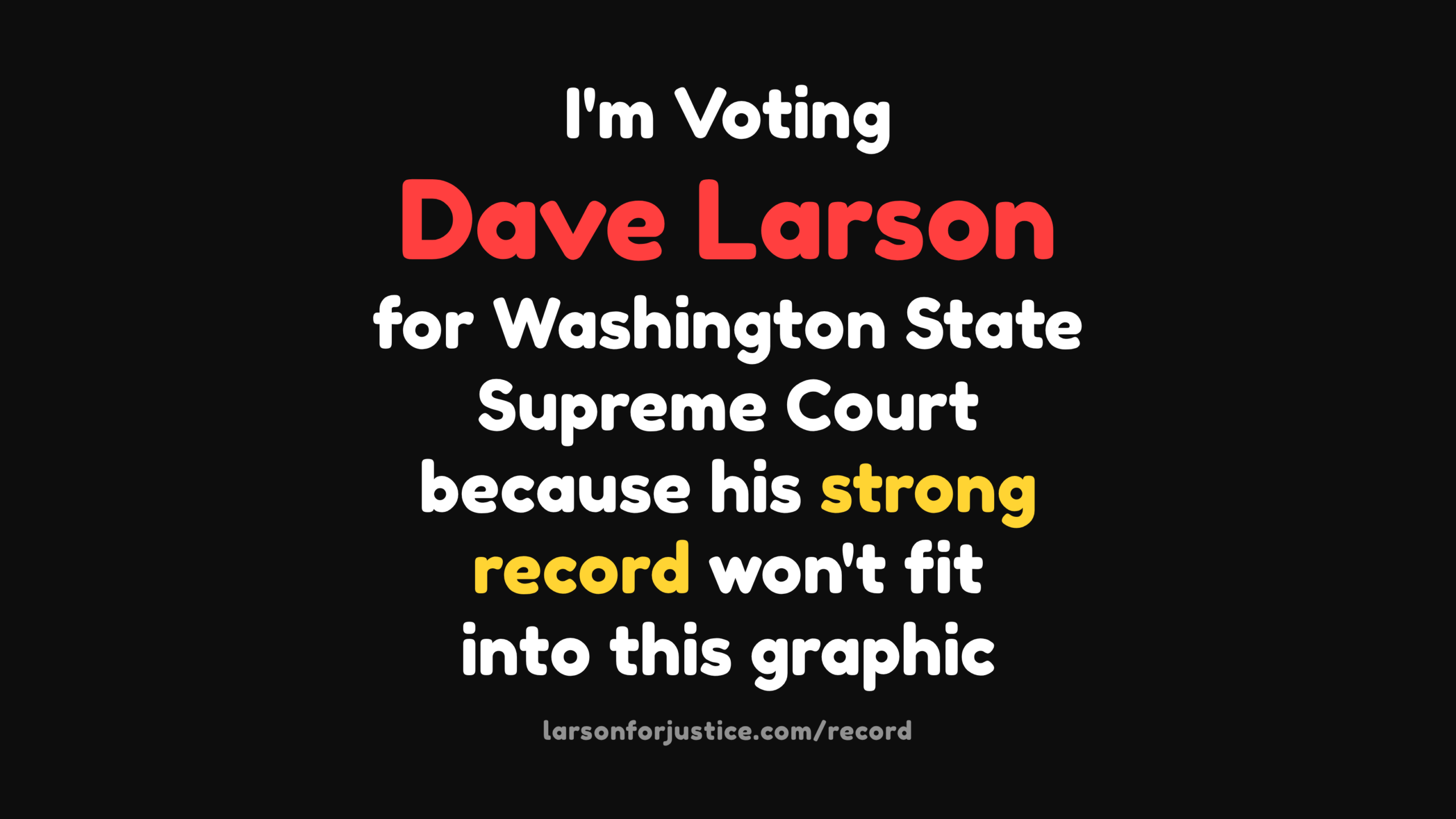 Lengthy-record t-shirt style graphic for Dave Larson, wide format
