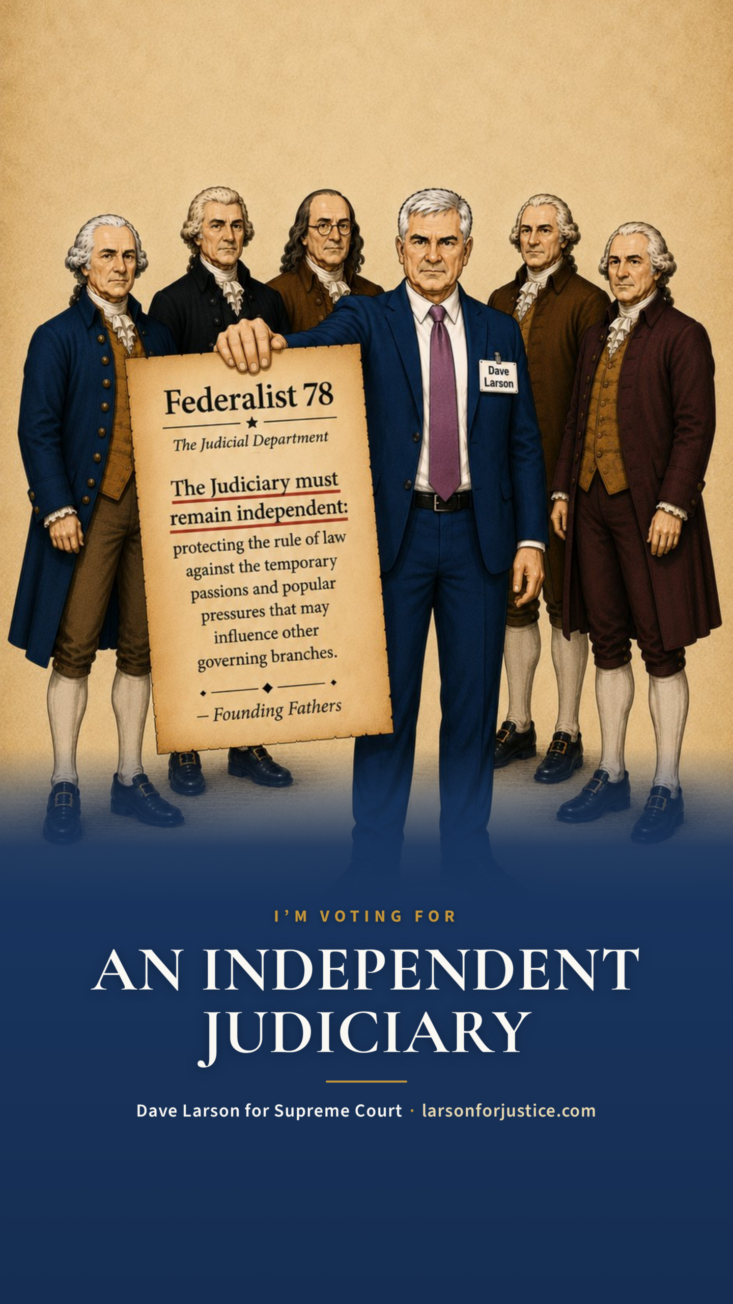 The Federalist-themed graphic for Dave Larson, vertical story format