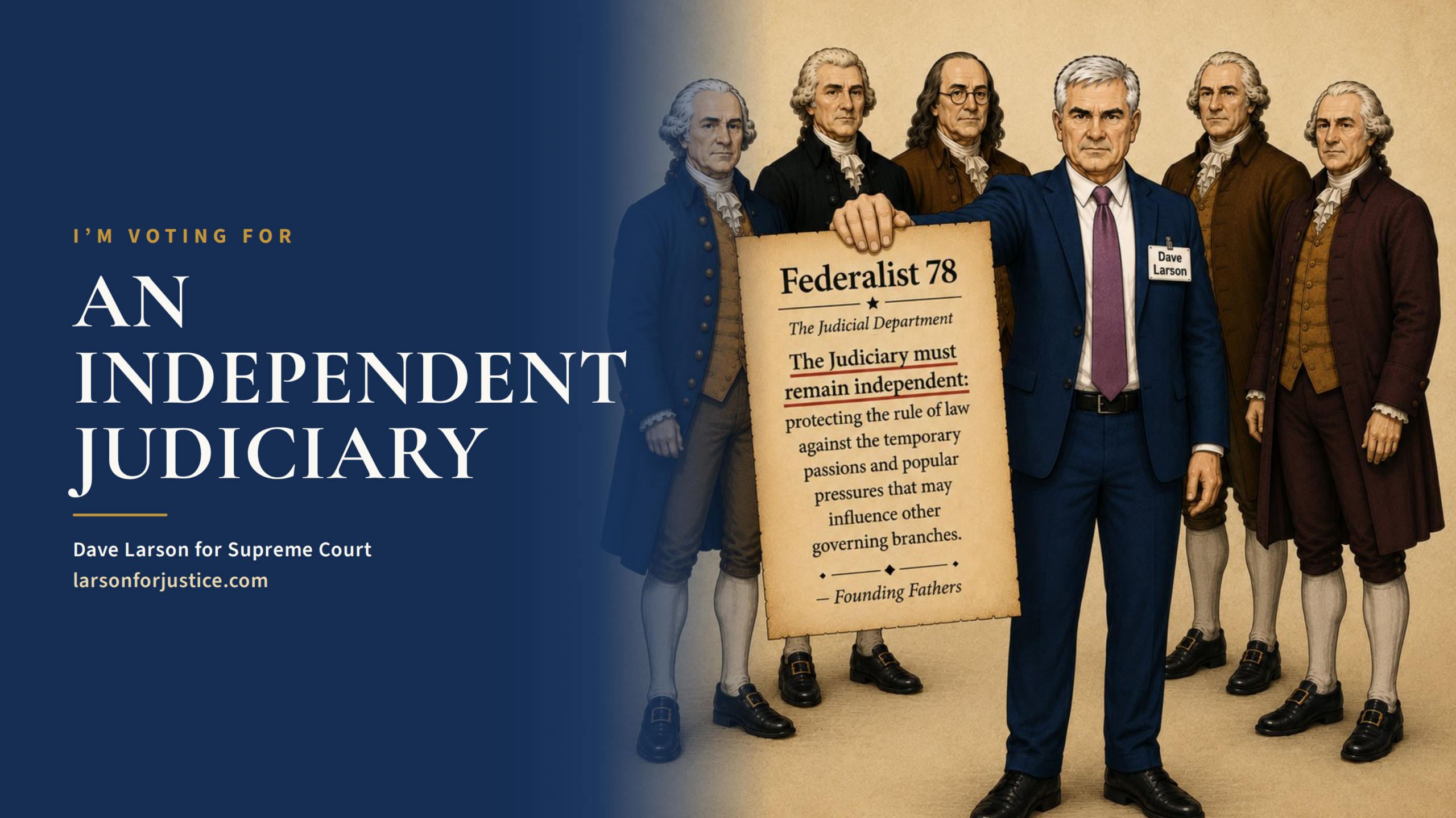The Federalist-themed graphic for Dave Larson, wide format